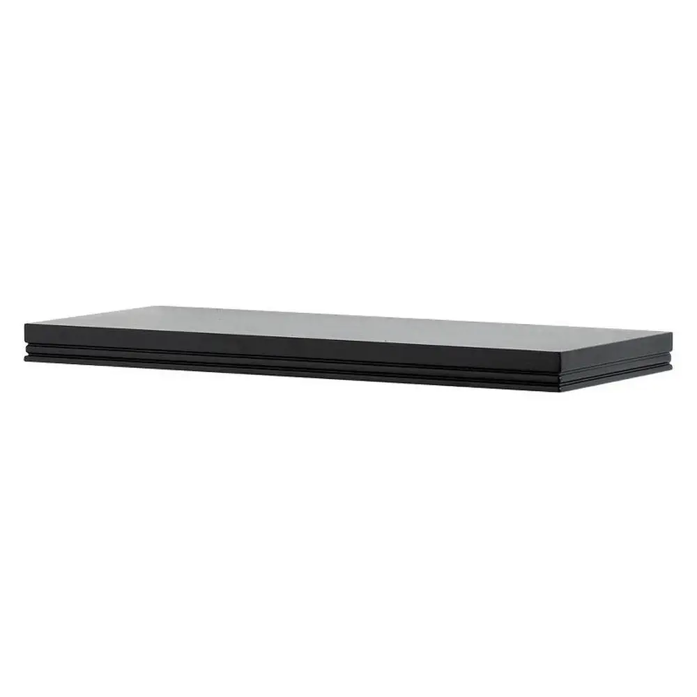 

Modern Floating Shelf Wall Mounted Hidden Brackets Black 36x8 Inches MDF Constructed | Easy Installation Holds 15 lbs -