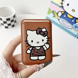 2025 Cute INS Cartoon Leather Wallet Phone Bag with MagSafe Compatibility - Leather Wallet (A02)