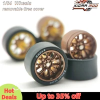 1/64 Wheels with Rubber Tires BBS LM-R Large Size Refitting Parts for Diecast Model Car Hot Wheels Matchbox Tomica D:13mm 1 Set 2