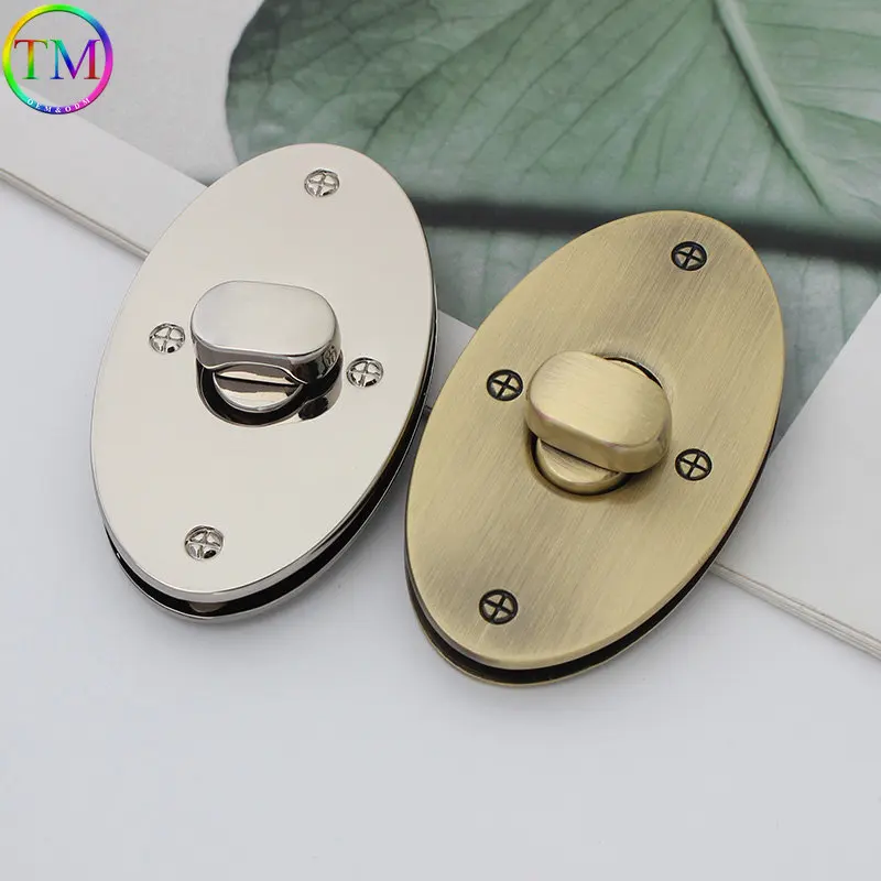 10 Pieces Metal Lock Clasp Swivel Twist Locks Buckles Diy Bags Hardware Twist Turn Lock Parts Decorating Bag Lock Accessories
