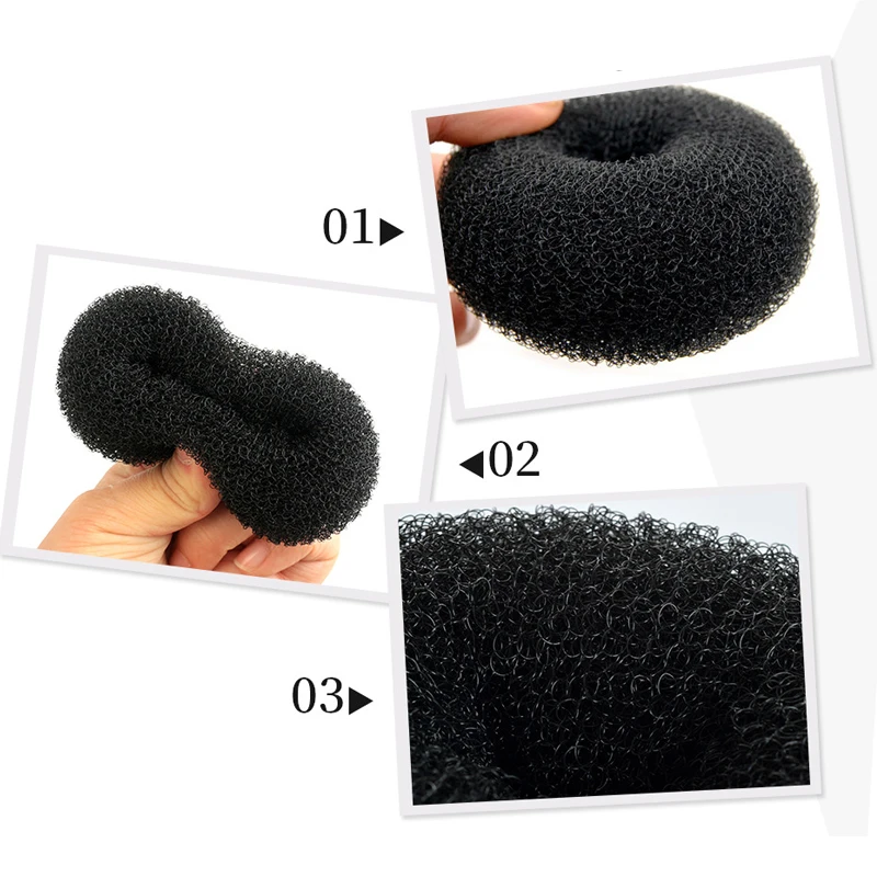 1Pc S M L Black/Brown/Ivory Magic Hair Bun Maker Donut Bagel For Hair Tools Hairpin Hair Accessories For Women Styling Braids