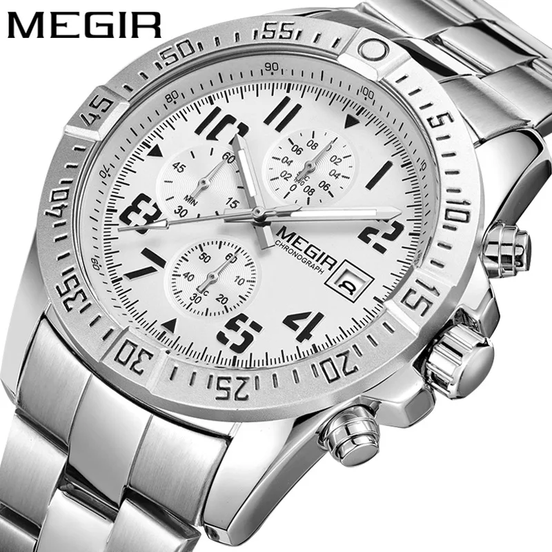 MEGIR 2030 Men's Quartz Watches Luxury Casual Business Date