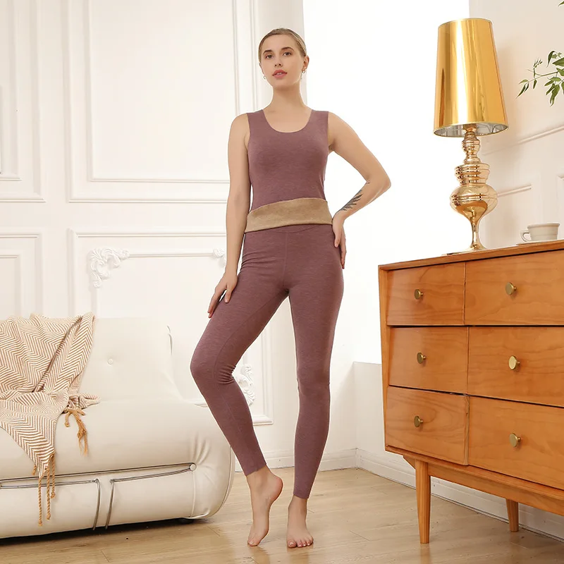 

NewThermal underwear women's autumn and wintervelvet padded autumn electric thermal underwear