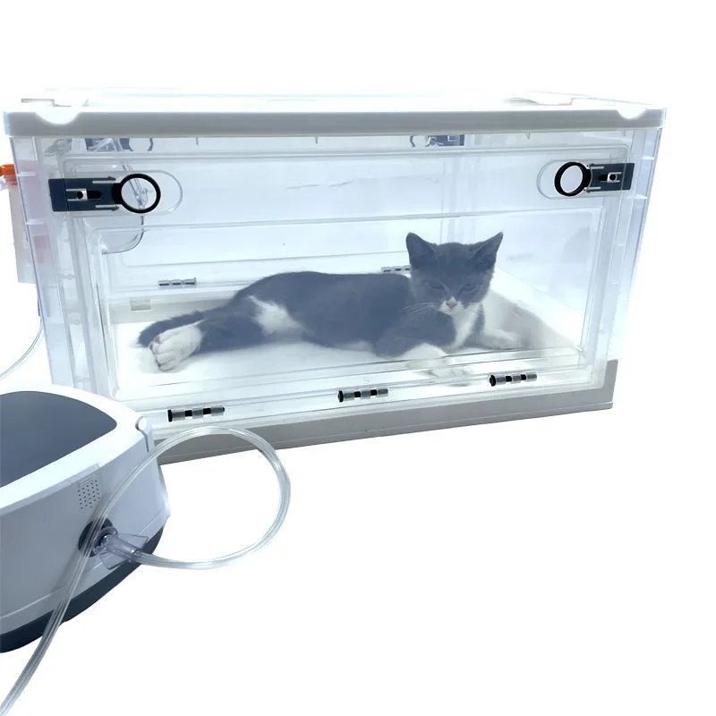 

Pet Atomization Box Oxygen Cage Foldable Easy To Carry Veterinary Nebulization Box Oxygen Room for Pets