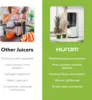 H-200 Electronic Slow Juicer Machine (Silver) - Self Feeding w Big Mouth Hopper to Fit Whole Fruits & Vegetables - Healthy 6