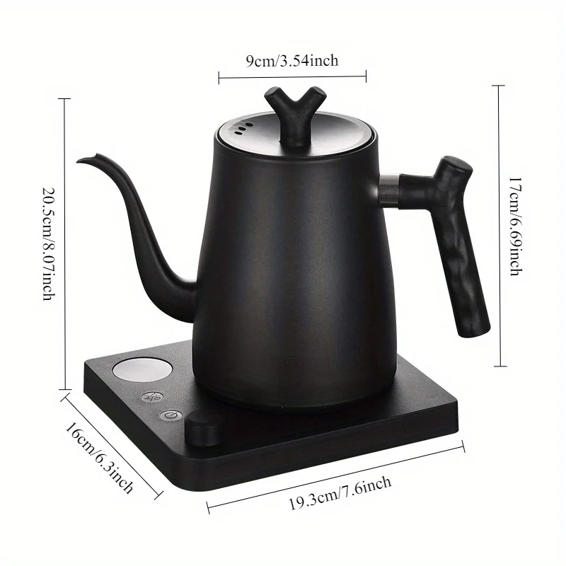 غلاية كهربائية بعنق مرن سعة 1.5 لتر من الفولاذ الم...