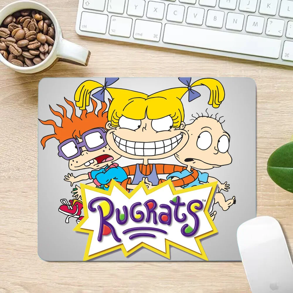 

Cartoon R-Rugrats Mousepad Round Custom Skin Desktop Desk Mat Kawaii Gaming Accessories Students Writing Pad Mouse Pad for PC
