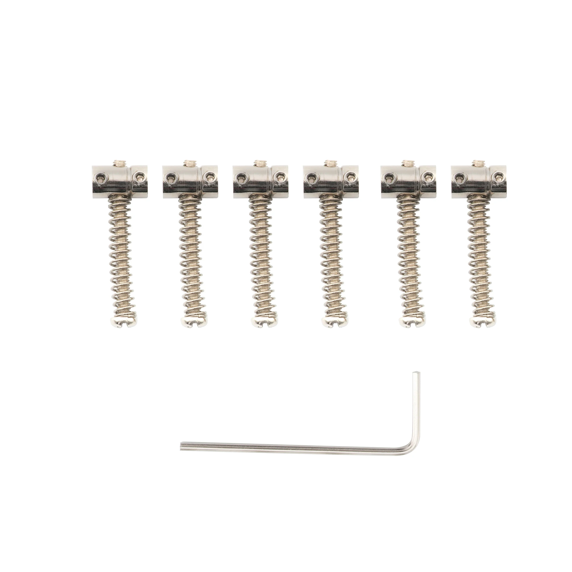 Musiclily Pro 10.8Mm Selle Tele In Acciaio A Botte Piccola Per Chitarra Elettrica Fender Squier Telecaster Style, Nichel (Set Di 6)