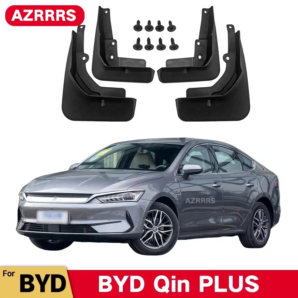 

MudFlaps For BYD Qin PLUS EV 2021 2022 2023 Mudguards Mud Flaps Splash Guards Front Rear Wheels Fender Car Accessories 4Pcs