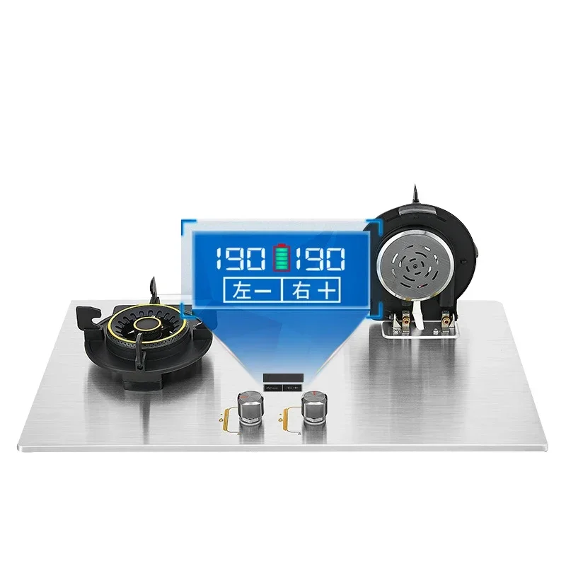 419H Embedded Stainless Steel Gas Stove/ 4.8Kw High Firepower Household Stove/Reversible Double Stove Magic Dish Stove