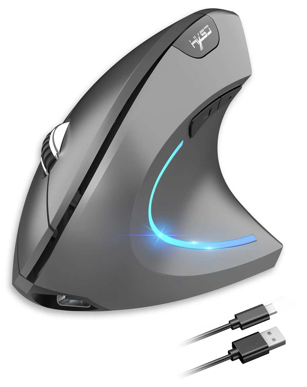 Vertical Mouse Ergonomic Rechargeable 2.4G + Bluetooth-compatible Wireless Mice Silent Office Mouse For Laptop PC Computer Desktop