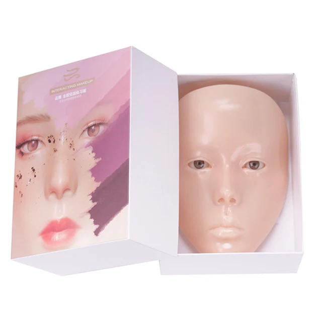 5d Makeup Practice Board Makeup Face Practice Board with Self-Adhesive  Eyelashes&Eyeshadow Applicators Silicone Eyes for Makeup Practice Suitable  for Eyeshadow&Tattoo Skin Practice