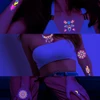 Fluorescent Sticker Luminous Temporary Tattoos Stickers UV Glow Fluorescent Bull Tattoo Waterproof For Body Art Decals 4