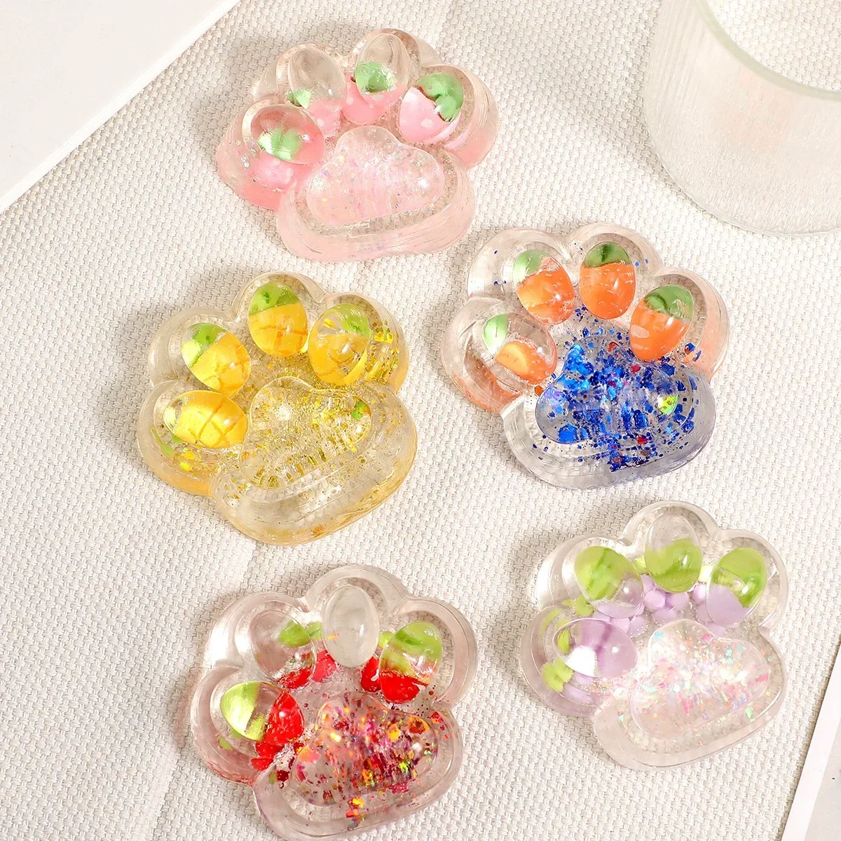 Stress Relief Toys Starlit Sky Big Cat Paw Squishy Fidget Soft Slow Rebound Pinch Decompression Gift Cat Claw Squeeze stress relief toys mochi squishy toy fidget toys toy gift filler