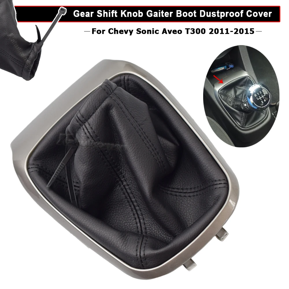 Gear Shift Knob Gearbox Lever Shifter Knob Boot PU Leather Dustproof