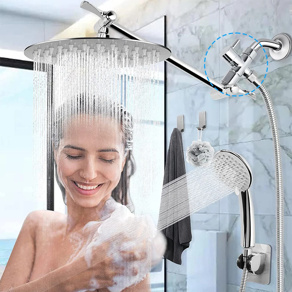 Universal 3-Way Shower Diverter Valve G1/2" 7/8" 3/8" Switch Faucet Adapter Water Mixer Connector Splitter Bathroom Accessories