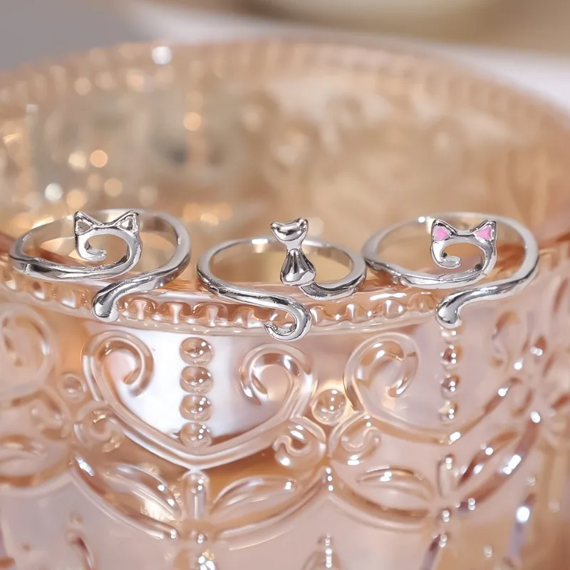 Cat Ears Crochet Ring Knitting Crocheting Loop Regulator Protecting Fingers Weaving Yarn Hoop Sewing Tool Webbing Accessories