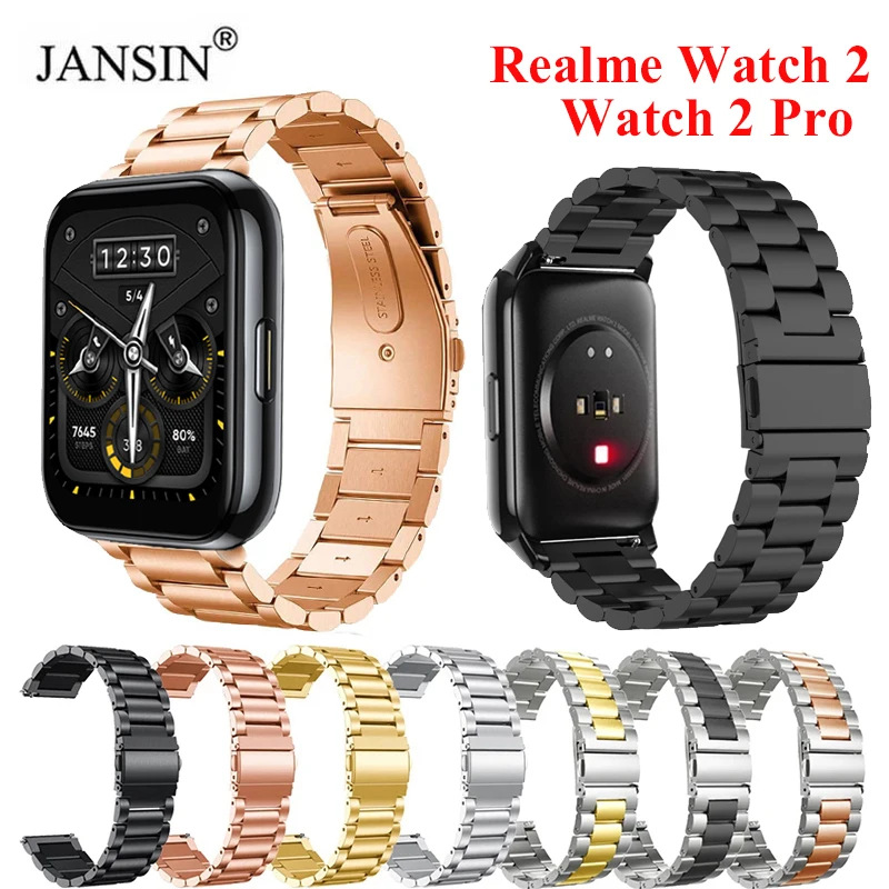 Watchband Strap For realme Watch pro Smartwatch Stainless Steel