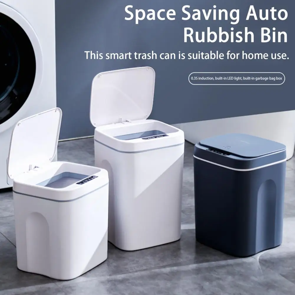 

14L Intelligent Trash Can Automatic Sensor Dustbin Sensor Electric Waste Bin Home Rubbish Can For Kitchen Bathroom Garbage