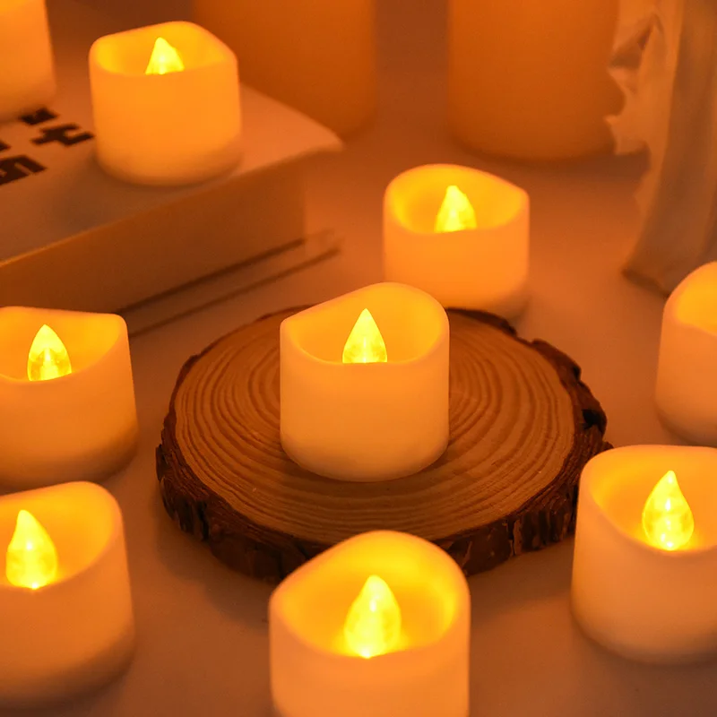 

6pcs LED Electronic Candle Battery Operated Flameless Simulation Tearing Swing Household Smokeless Lighting Wedding Decoration
