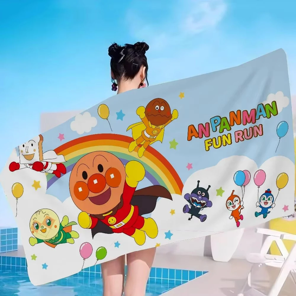 클래식 카와이 애니메이션 A-안판맨 비치 타월 마이크로 화이버용 다채로운 목욕 타월 빠른 건조 맞춤형 모래 해변 요가 스파 체육관 수영장