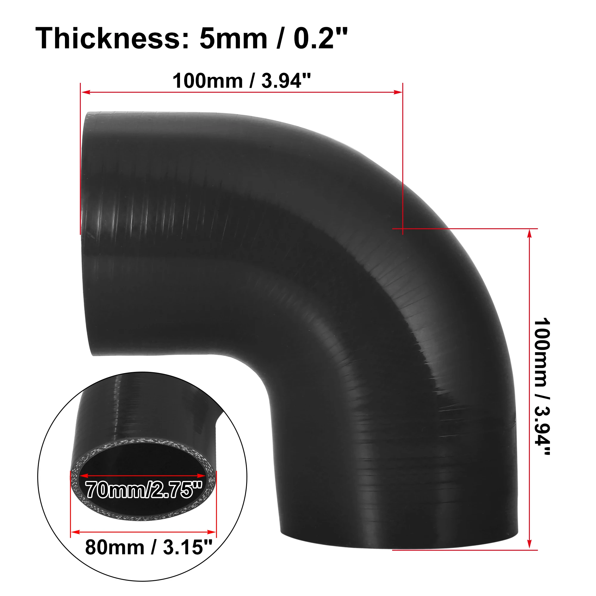 70mm ID Black