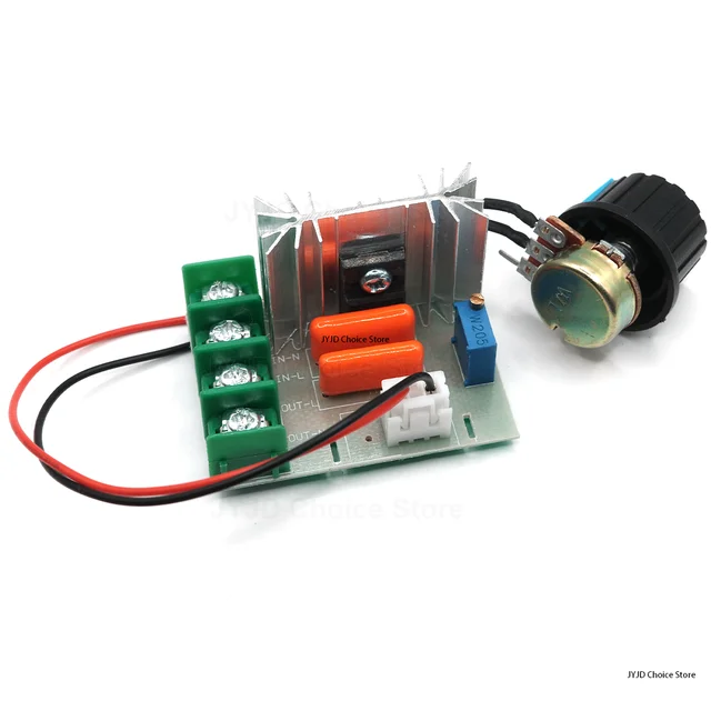 AC 50-220V 2000W 25A Motor Speed Controller SCR High-power Electronic Voltage Regulator Module Motor LED Dimmers Speed Control