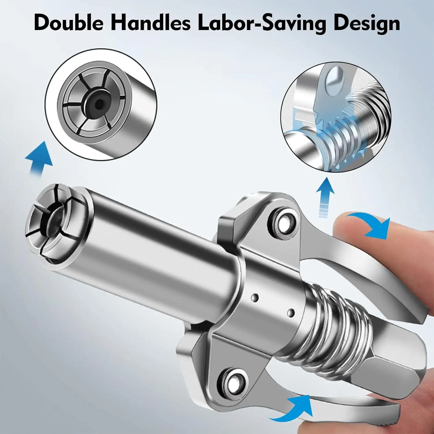 1-15PCS 10000PSI Grease Gun Coupler Oil Pump Quick Release Grease Nozzle Injector Lubricating Oil Grease Gun Car Repair Tool