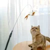 Interactive Cat Toy Handfree Cat Stick Playing Kitten Playing Teaser Wand Toy Suction Cup Bird/Feather Cat Wand Pet Supplies 5