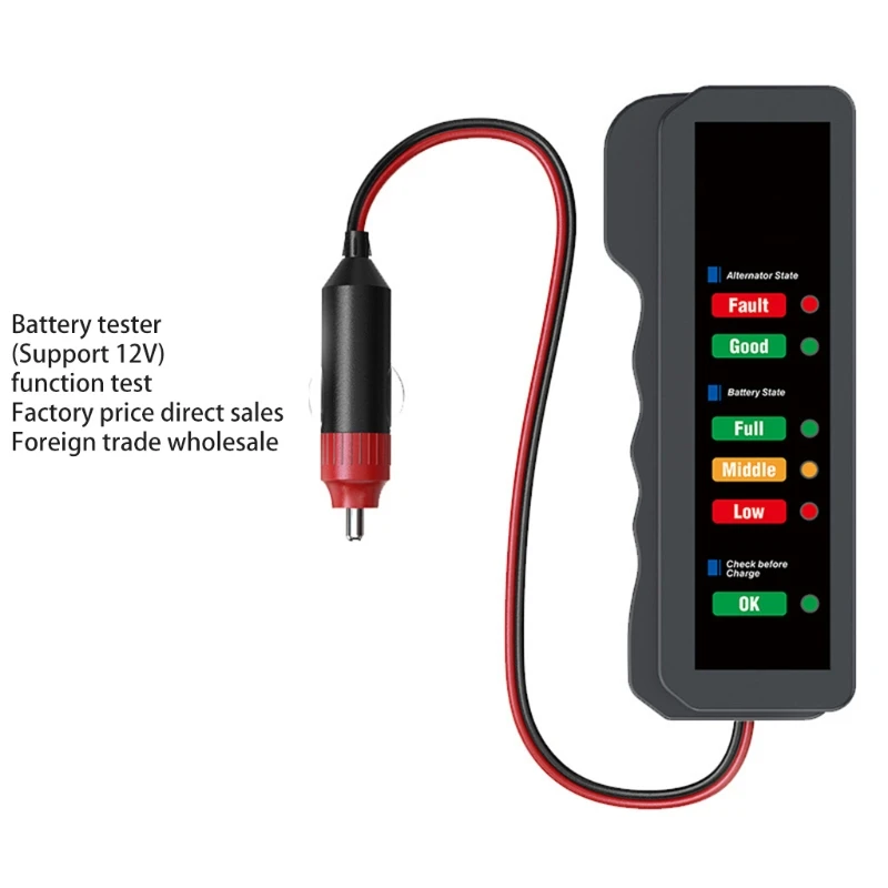 

12V Auto Load Tester Analyzer 12 Car Diagnostic Test Tools 6 LED