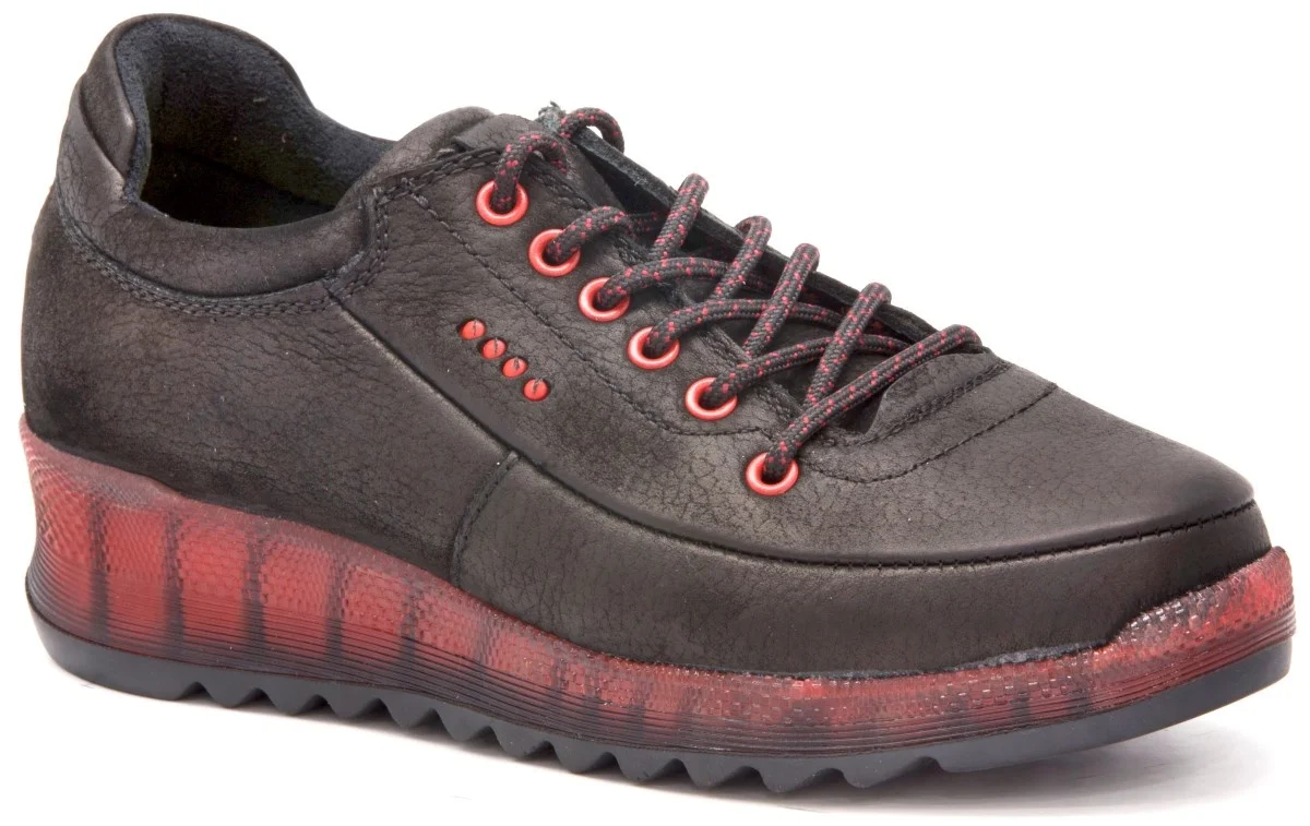 

Mammamia D22KA 3295 Black 2022 Winter Lady Shoes Tied Solid Casual Genuine Cow Leather Anatomical Comfort Business Office Lift