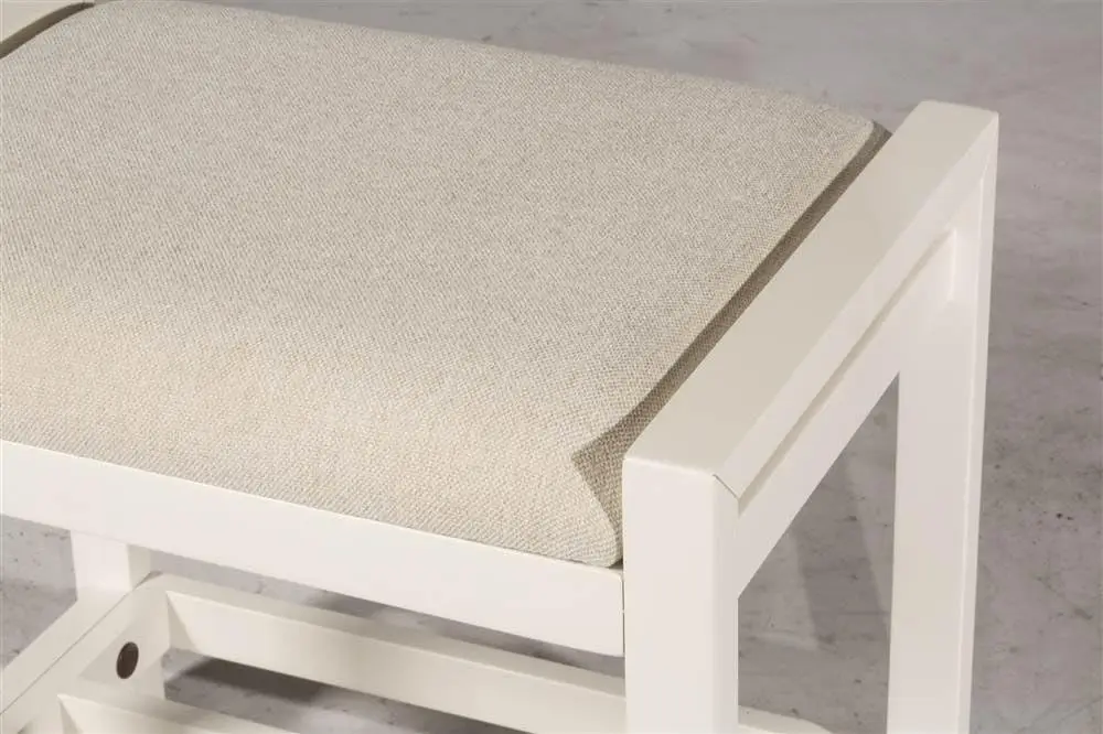 Furniture Amelia, White Vanity Stool 4