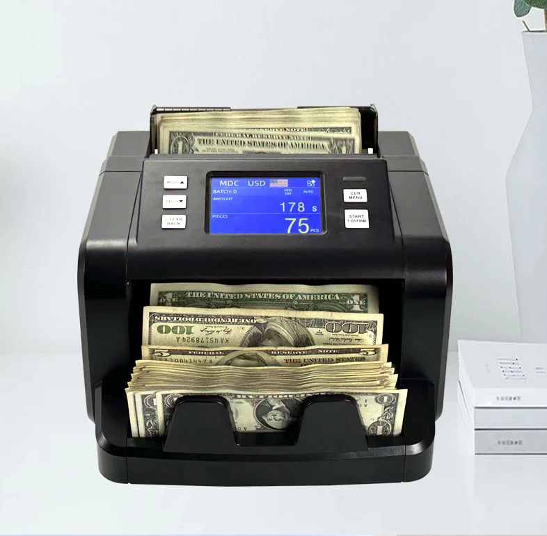 P80 CIS Mix Denomination Bill Counter Counterfeit Detection Cash Bank Note Money