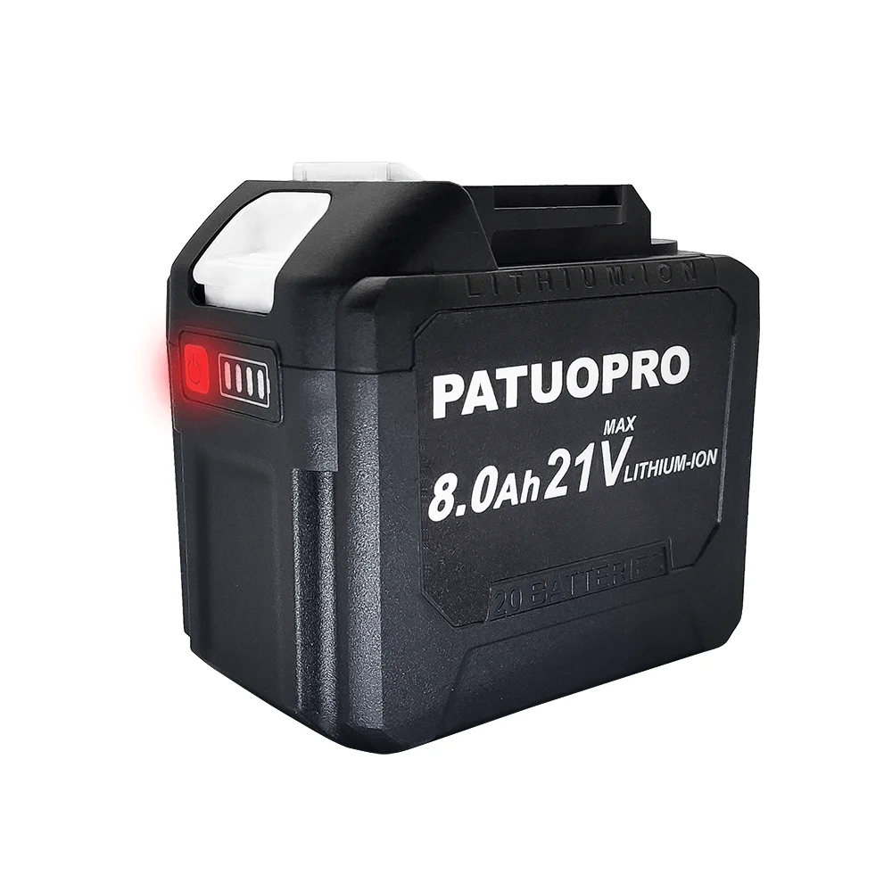 PATUOPRO rechargeable lithium battery, 18 21V 2.0Ah 4.0Ah 6.0Ah 8.0Ah for Makita 18V cordless saw wrench drill angle grinder blower hammer