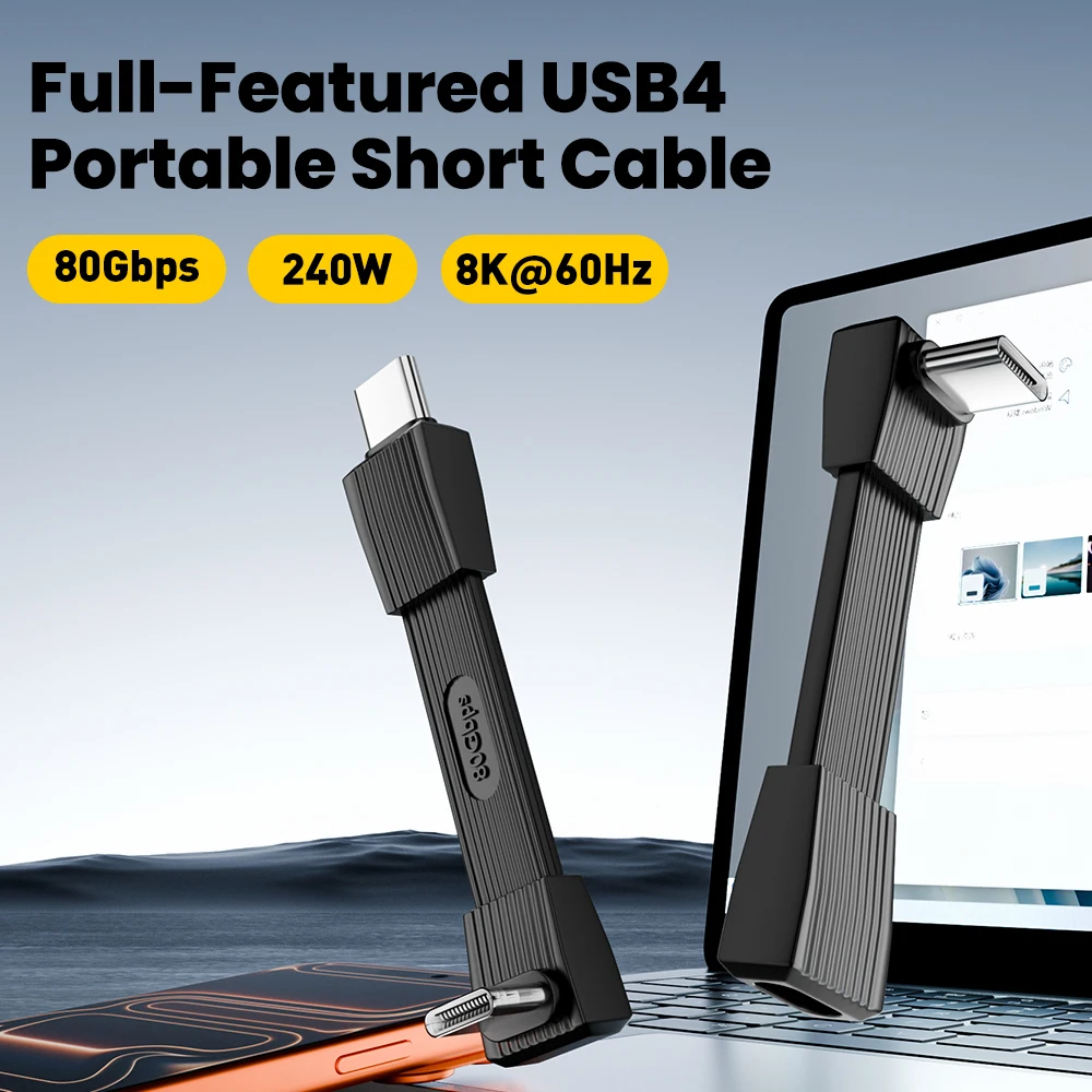High-Speed USB C to USB C Cable - 80Gbps Data Transfer, 8K Video, 240W Power Delivery