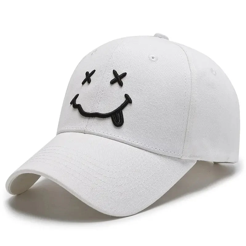 Unisex Lächelndes Gesicht Stickerei Baseball Caps Frühling Herbst Outdoor Einstellbare Casual Hüte Sonnenschutz Hut Sport Kappe – Detail 6