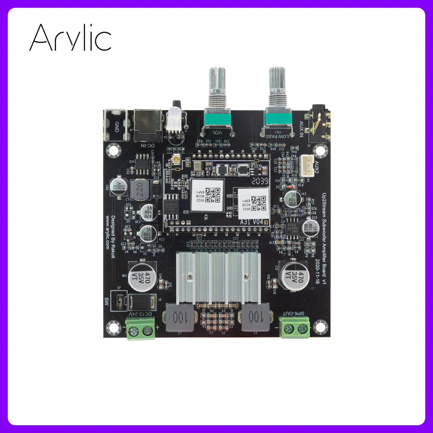 Up2stream Amp Sub Wifi Multiroom Amplifier Audio Wireless 2.1 Channel