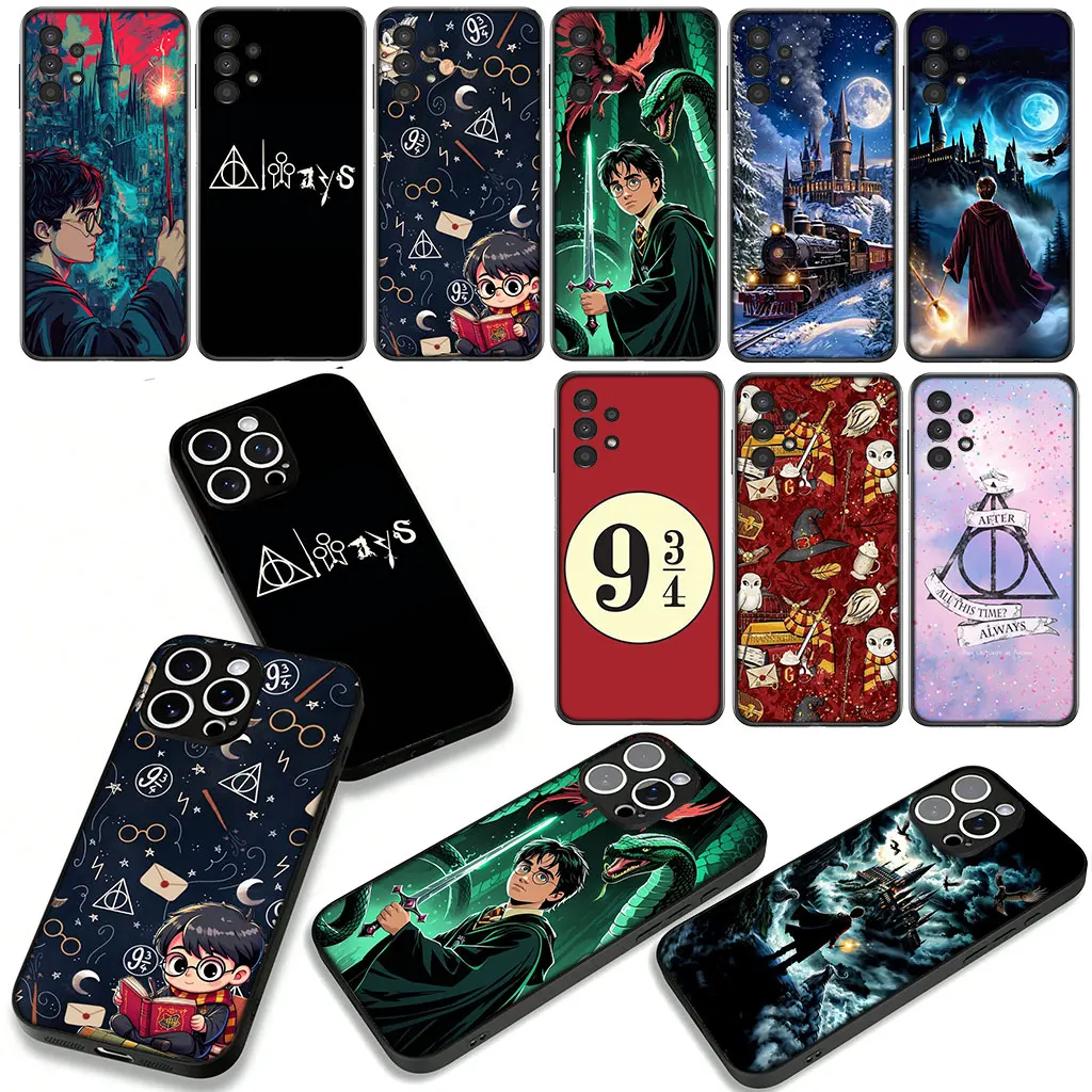 Artistic Owl Design Phone Case with Magic Wand Motif