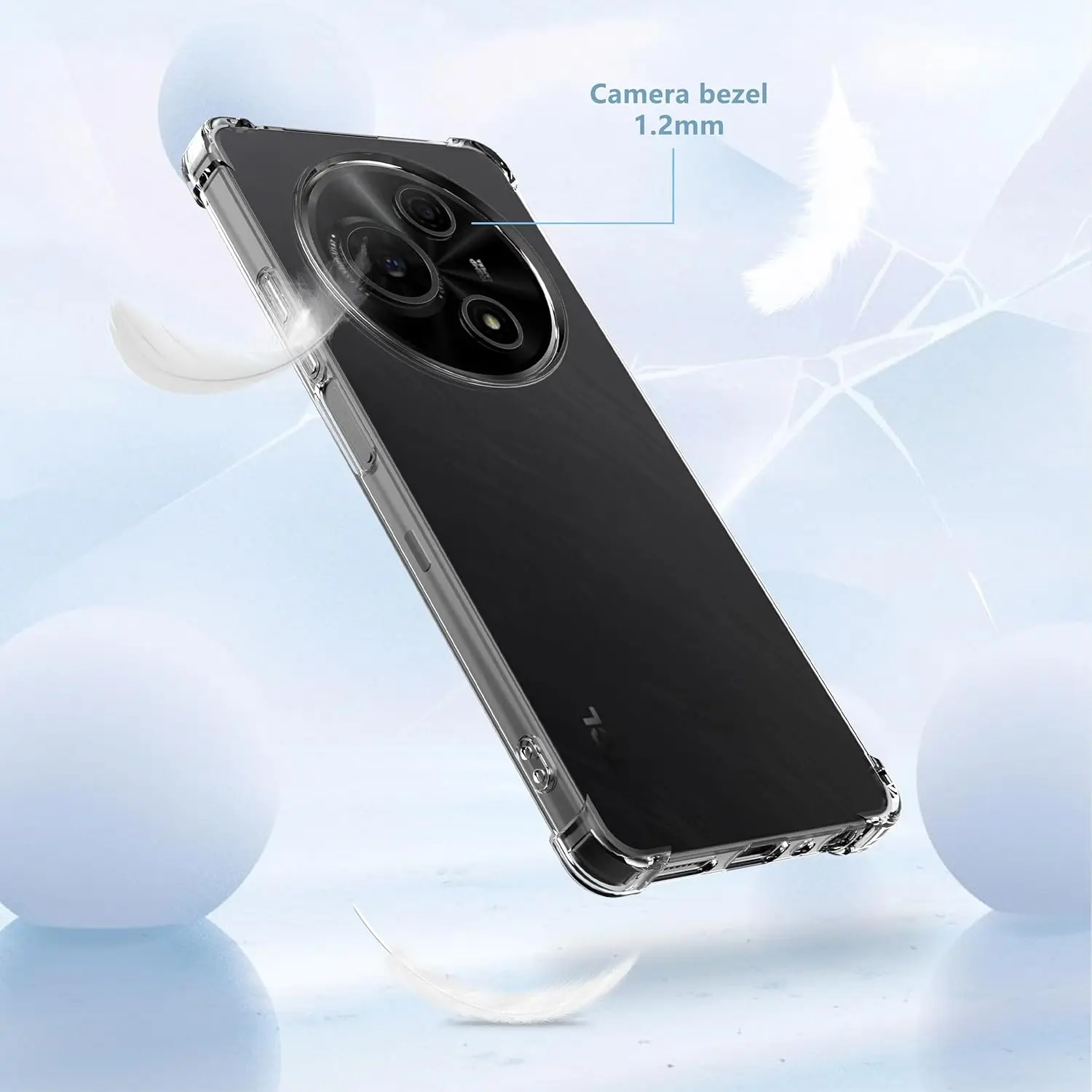 Reinforced Clear Soft TPU Case with Camera Protection and Airbag Corners