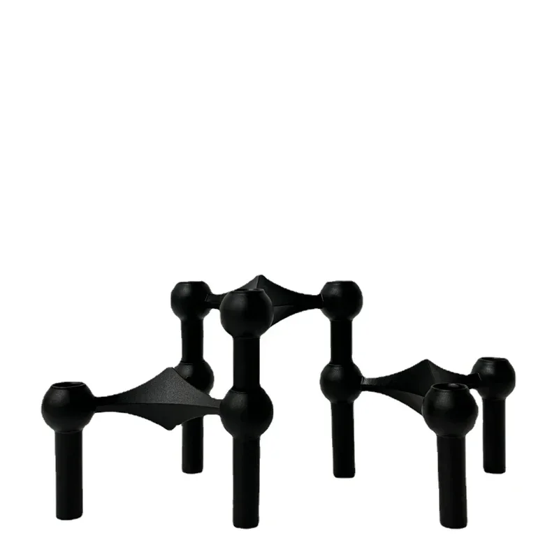Candle Holders Molecular Structure Metal Candle Holder Nordic Gold Candlestick Centerpiece Living Room Decoration Gift home decore candelabra