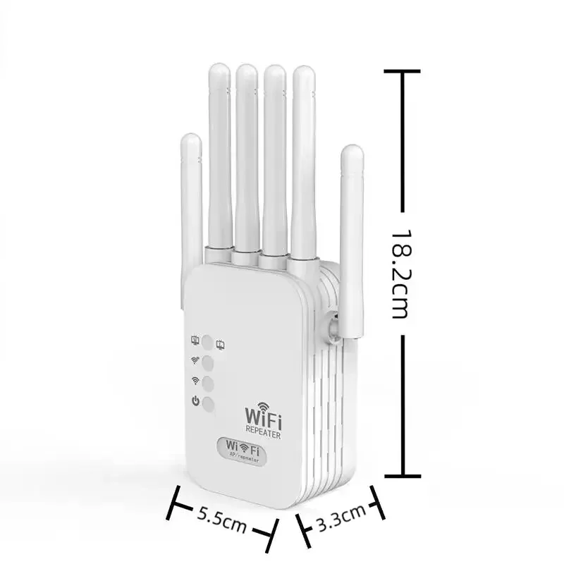 듀얼 네트워크 인터페이스 WiFi 6 리피터 신호 증폭기 라우터 300Mbps 신호 부스터 셀룰러 통신 증폭기
