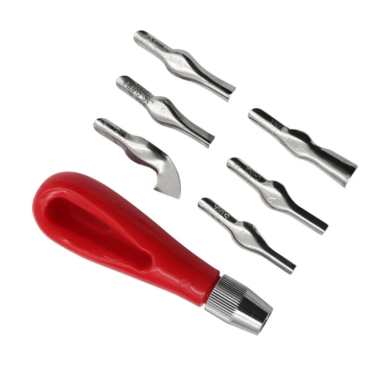 DIY Portable ABS LInoleum Cutter Carving Tools With 5 Blade Bits For Print  Making DIY Sculpture Necessary Tool - AliExpress