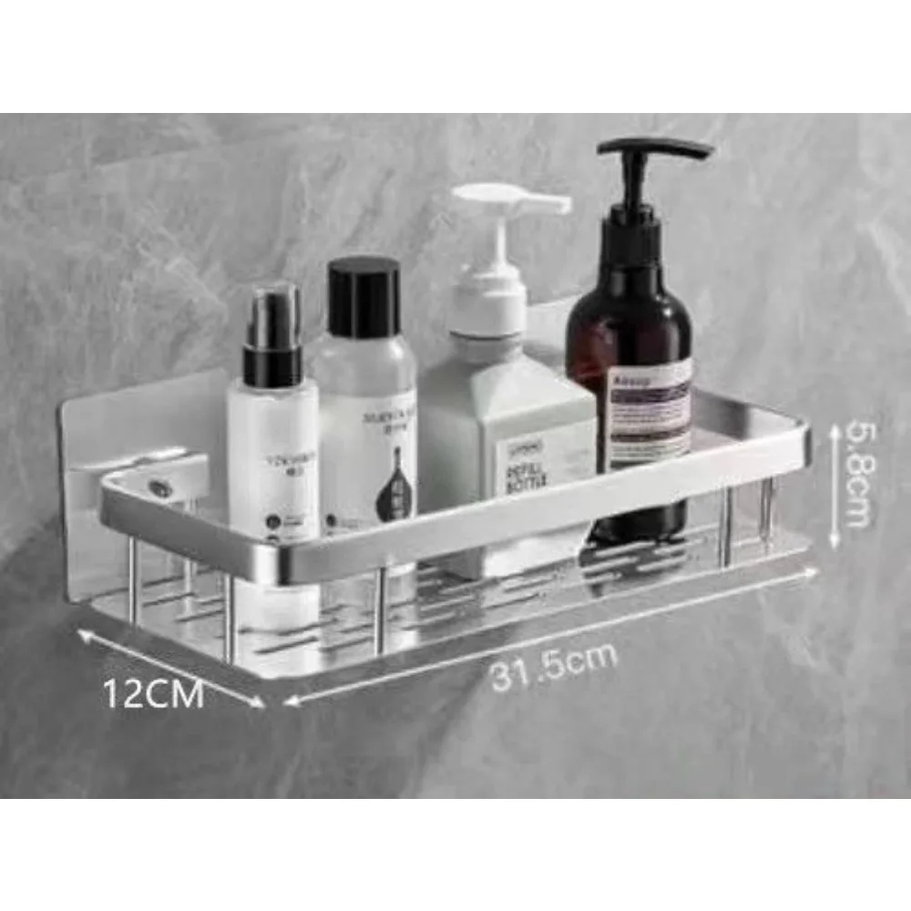 Bathroom Storage Wall Mount Shampoo Makeup Storage Holder Bathroom Accessories No Drilling Wall Shelf Shower Holder for WC 5