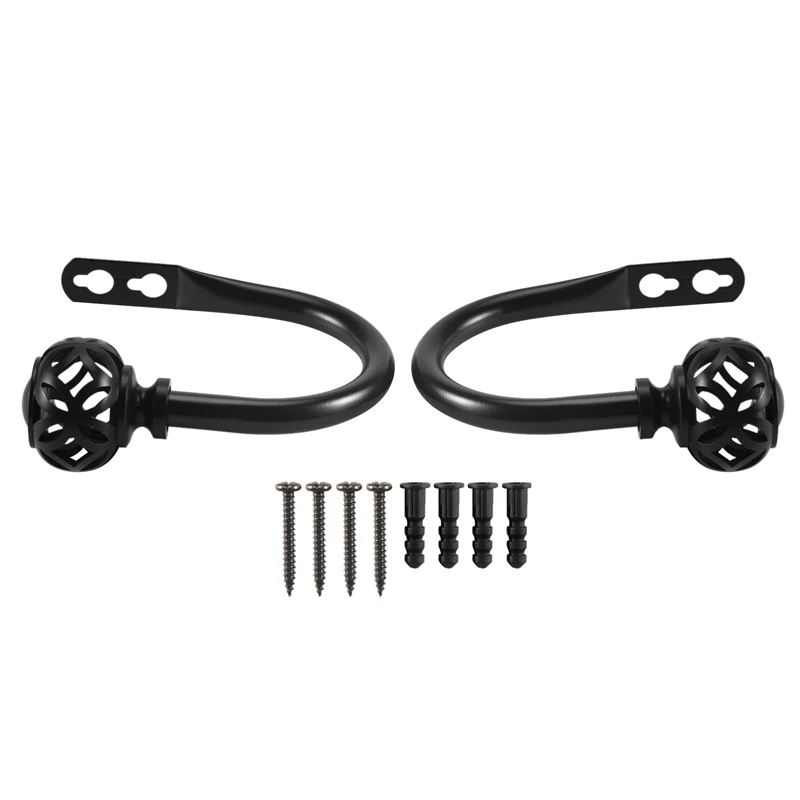 

1 пара искусственных задних завязок в стиле ретро, настенный крючок с кисточкой, держатель драпировки (черный)