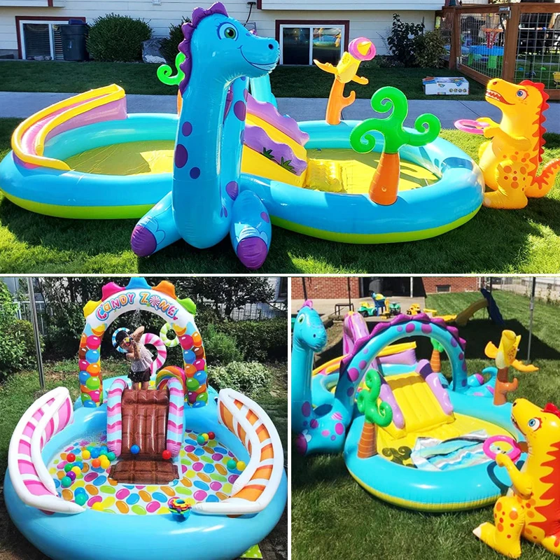 Inflatable Large Size Swimming Pool Games Children Large Slide Swimming
