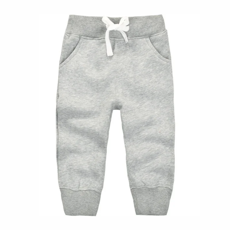 Children Pants 12M-5T Polar Fleece Cotton Solid Color Autumn Winter Straight Colorful Full Pants Girls Boys Children's Clothes