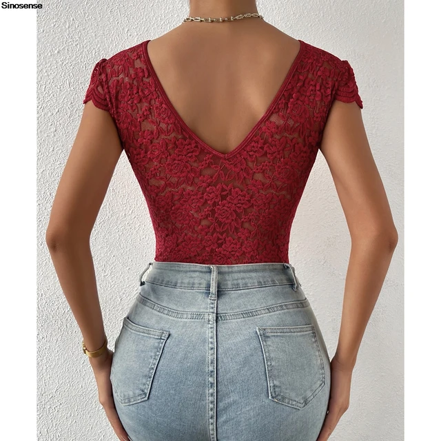 Andrea Embroidery Floral Bodysuit 6