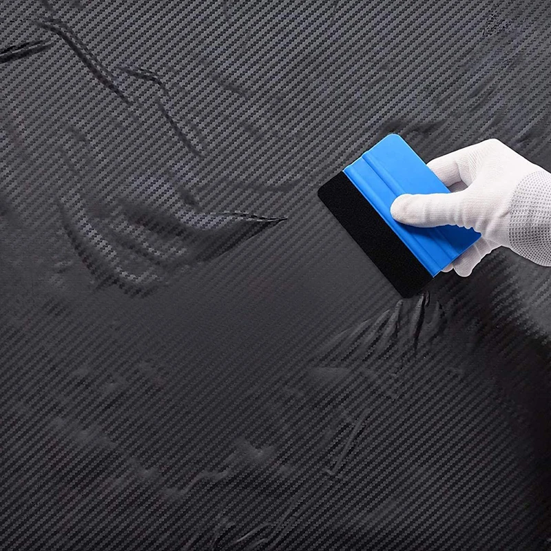 KUNAISI Car Stickers Film Install Squeegee Vinyl Carbon Fiber Scraper with Felt Squeegee Tool FilmWrapping Car Wrap Tools 10x7cm 4