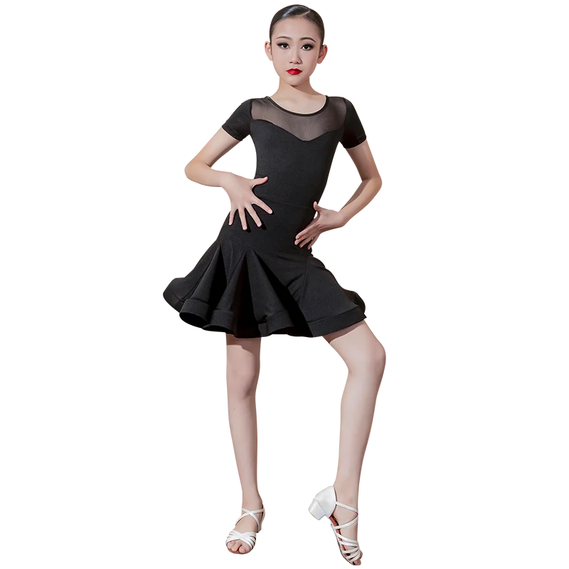 Girls Latin Dance Dress Competition Split Suit