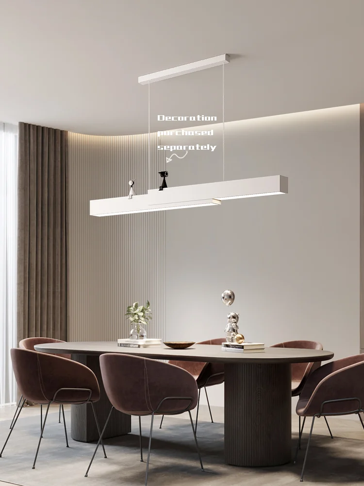 

Modern LED Iron Chandelier Simplicity Wind Restaurant Pendant Lights Nordic Suspension Light Living Room Black Lighting Fixtures